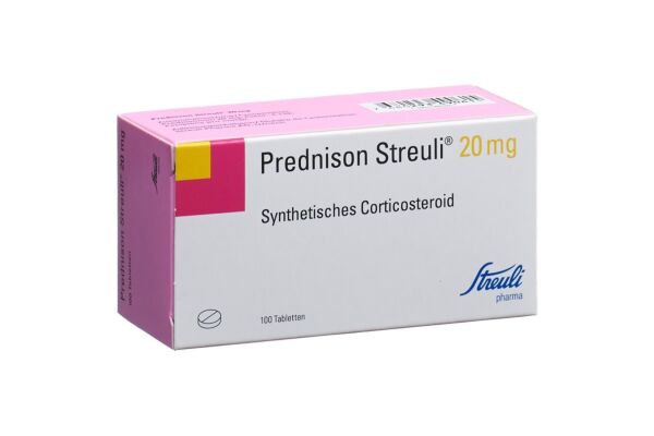 Prednison Streuli Tabl 20 mg 100 Stk