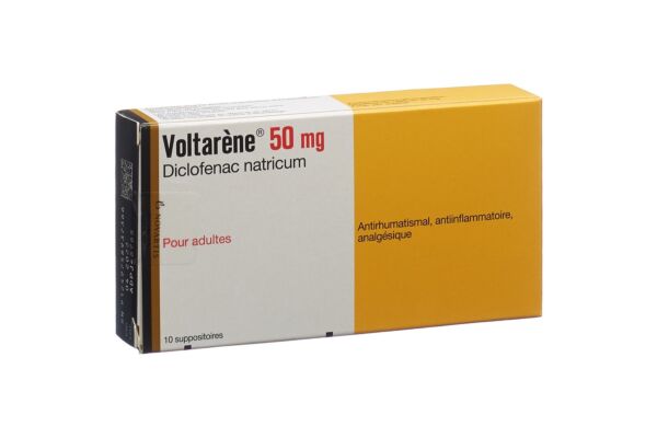 Voltarène supp 50 mg adult 10 pce