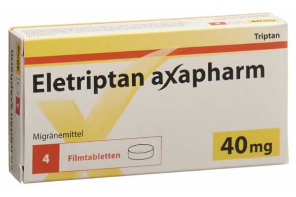 Élétriptan Axapharm cpr pell 40 mg 4 pce