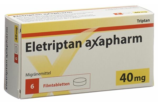 Élétriptan Axapharm cpr pell 40 mg 6 pce