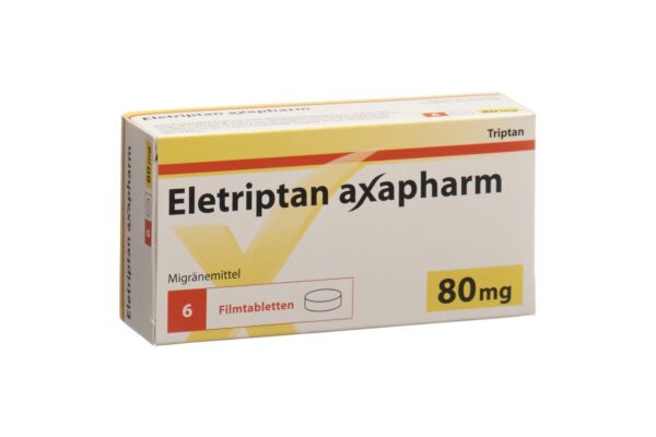 Élétriptan Axapharm cpr pell 80 mg 6 pce