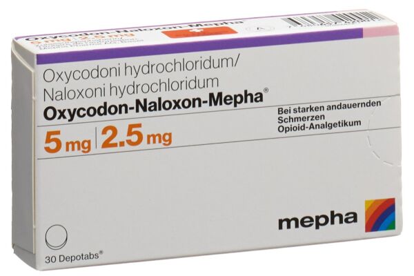Oxycodon-Naloxon-Mepha Ret Tabl 5mg/2.5mg 60 Stk