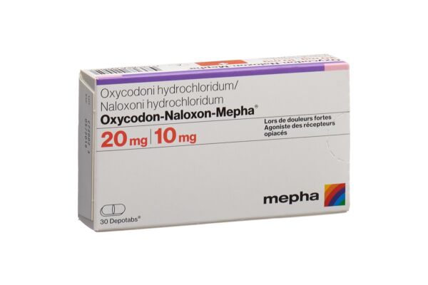 Oxycodon-Naloxon-Mepha cpr ret 20mg/10mg 30 pce