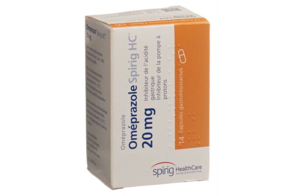 Oméprazole Spirig HC caps 20 mg bte 14 pce