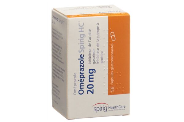 Oméprazole Spirig HC caps 20 mg bte 56 pce