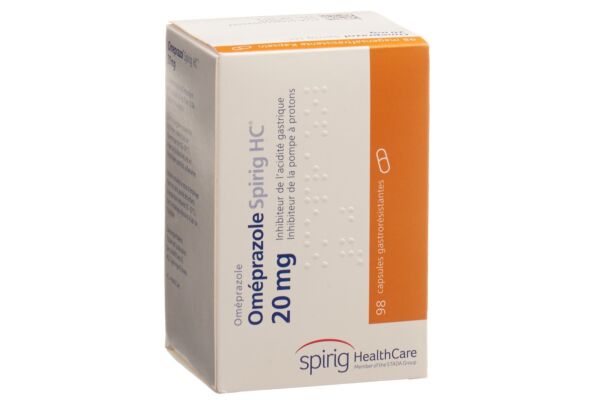 Oméprazole Spirig HC caps 20 mg bte 98 pce