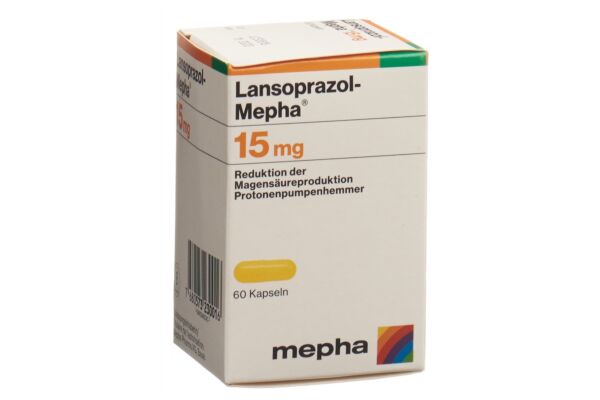 Lansoprazol-Mepha caps 15 mg bte 60 pce