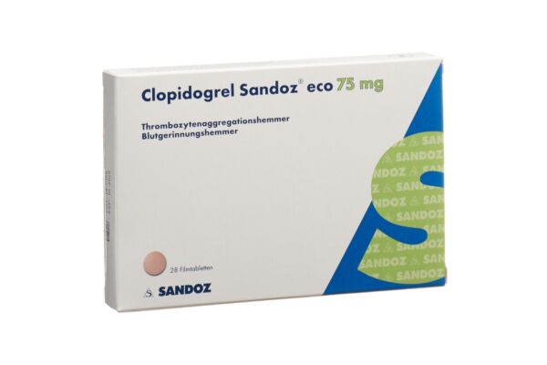 Clopidogrel Sandoz eco cpr pell 75 mg 28 pce