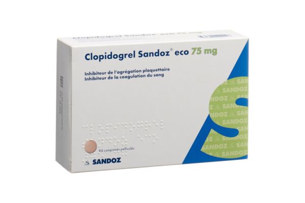 Clopidogrel Sandoz eco cpr pell 75 mg 84 pce