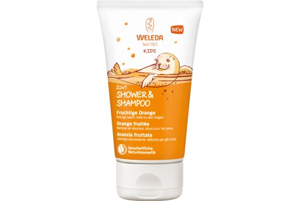 Weleda KIDS 2 in 1 Shower & Shampoo Fruchtige Orange 150 ml