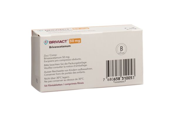 Briviact cpr pell 50 mg 56 pce