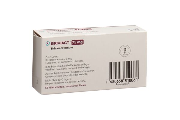Briviact cpr pell 75 mg 56 pce