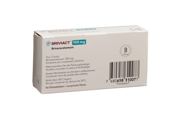 Briviact cpr pell 100 mg 56 pce
