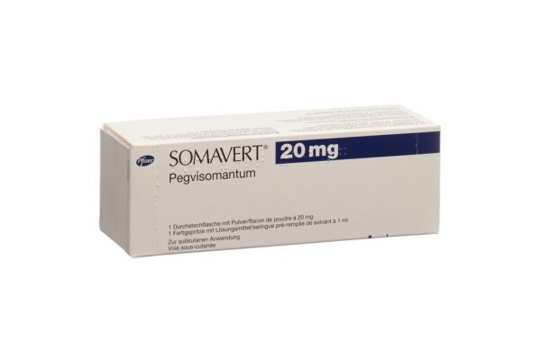 Somavert subst sèche 20 mg avec solvant (seringue pré-remplie)