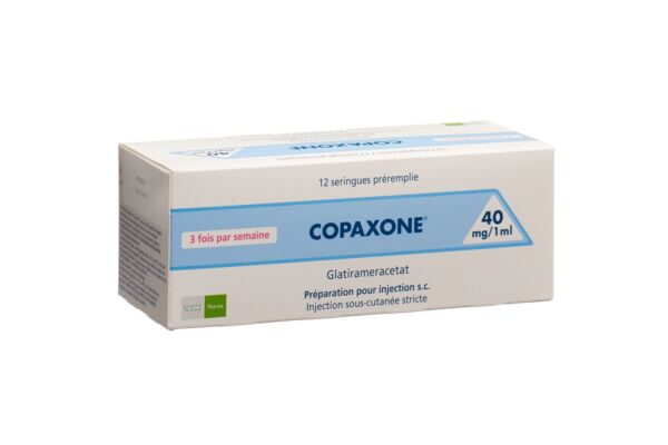 Copaxone sol inj 40 mg/ml seringue prérempli 12 x 1 ml