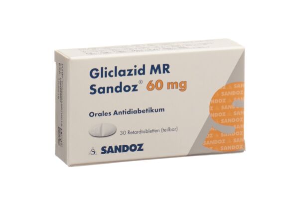 Gliclazid MR Sandoz cpr ret 60 mg 30 pce