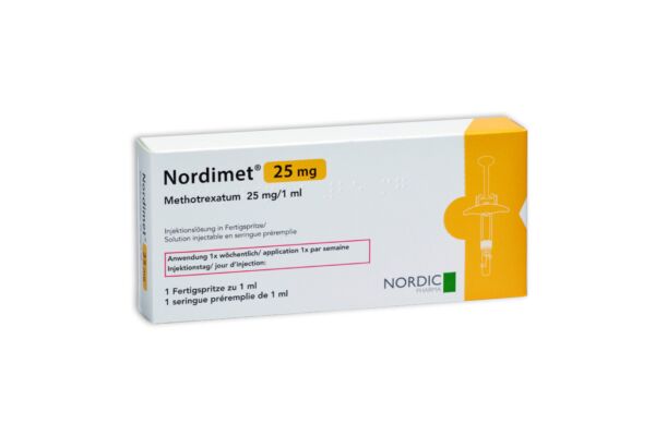 Nordimet sol inj 25 mg/1ml seringue préremplie