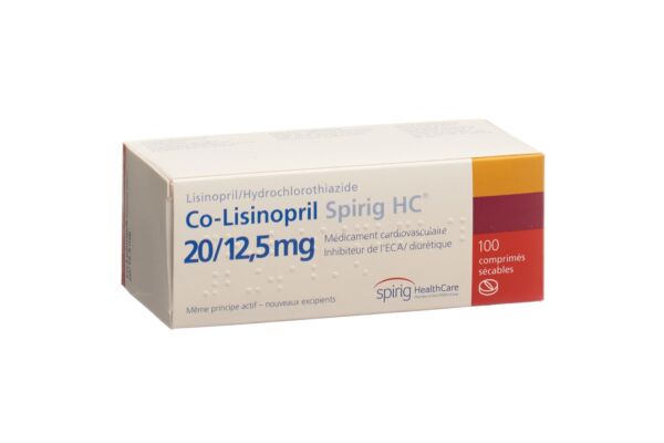 Co-Lisinopril Spirig HC Tabl 20/12.5 mg 100 Stk