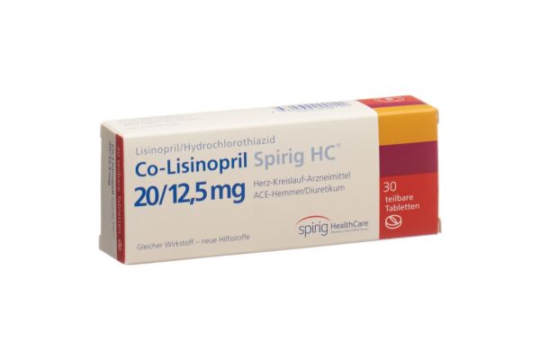 Co-Lisinopril Spirig HC Tabl 20/12.5 mg 30 Stk
