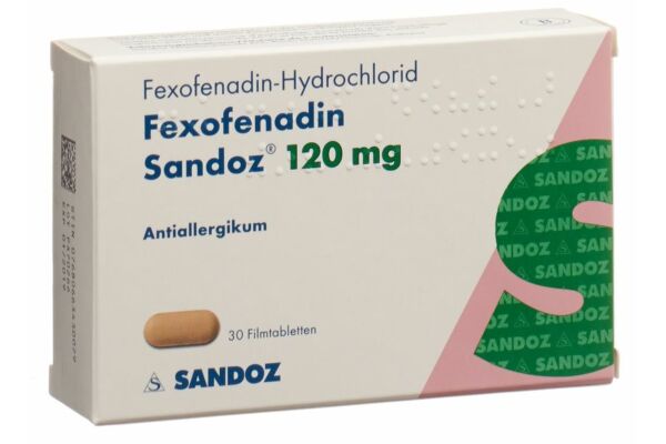 Fexofénadine Sandoz cpr pell 120 mg 30 pce