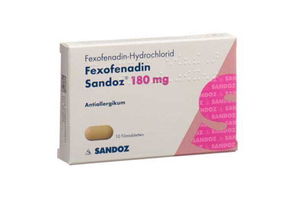 Fexofénadine Sandoz cpr pell 180 mg 10 pce