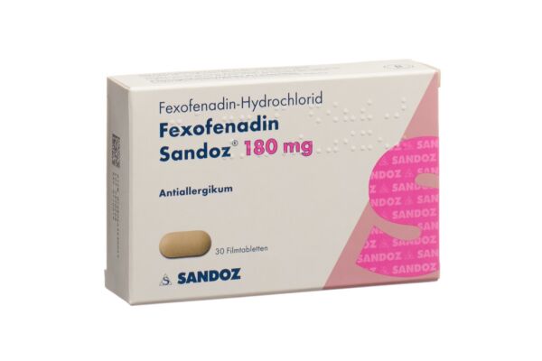 Fexofenadin Sandoz Filmtabl 180 mg 30 Stk