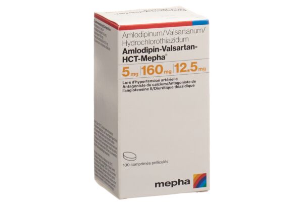 Amlodipin-Valsartan-HCT-Mepha cpr pell 5mg/160mg/12.5mg 100 pce