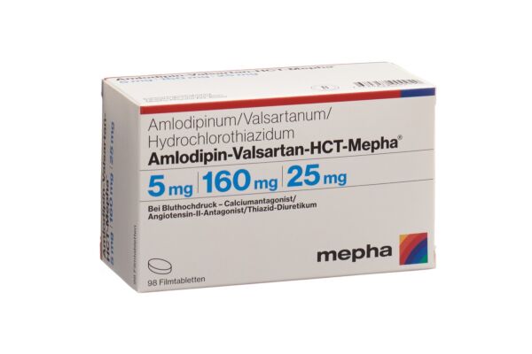 Amlodipin-Valsartan-HCT-Mepha cpr pell 5mg/160mg/25mg 98 pce