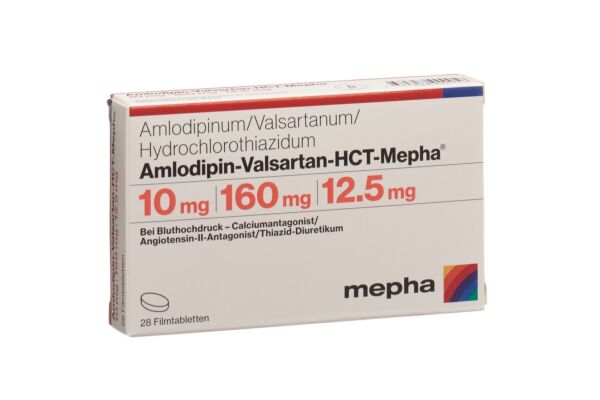 Amlodipin-Valsartan-HCT-Mepha cpr pell 10mg/160mg/12.5mg 28 pce