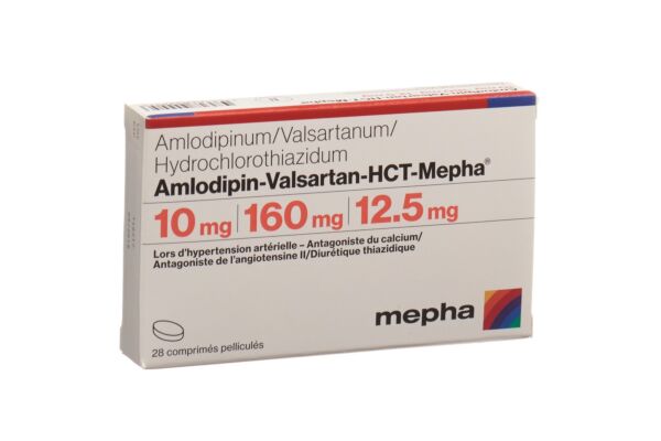 Amlodipin-Valsartan-HCT-Mepha cpr pell 10mg/160mg/12.5mg 28 pce