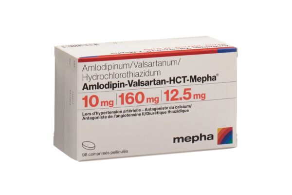 Amlodipin-Valsartan-HCT-Mepha cpr pell 10mg/160mg/12.5mg 98 pce