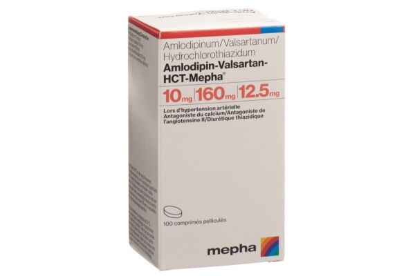 Amlodipin-Valsartan-HCT-Mepha cpr pell 10mg/160mg/12.5mg bte 100 pce