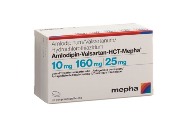 Amlodipin-Valsartan-HCT-Mepha cpr pell 10mg/160mg/25mg 98 pce