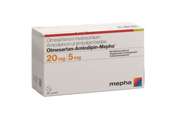 Olmesartan-Amlodipin-Mepha cpr pell 20mg/5mg 98 pce