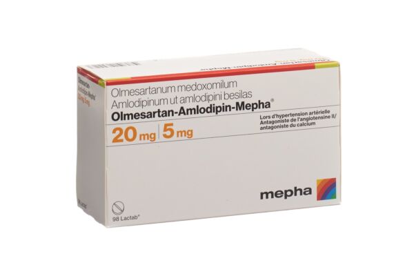 Olmesartan-Amlodipin-Mepha cpr pell 20mg/5mg 98 pce