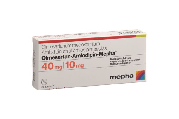 Olmesartan-Amlodipin-Mepha cpr pell 40mg/10mg 28 pce