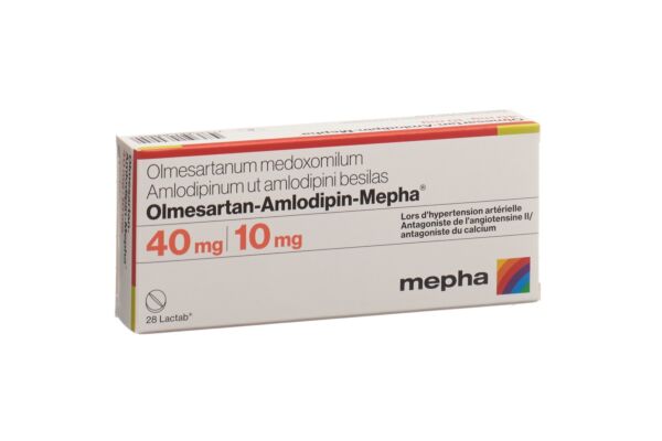 Olmesartan-Amlodipin-Mepha cpr pell 40mg/10mg 28 pce