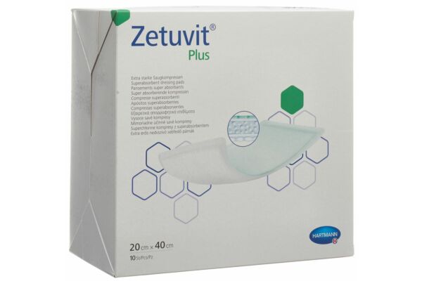 Zetuvit Plus compresse absorbante 20x40cm 10 pce
