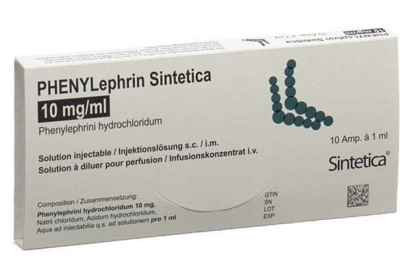 Phenylephrin Sintetica prép inj perf 10 mg/ml 10 amp 1 ml