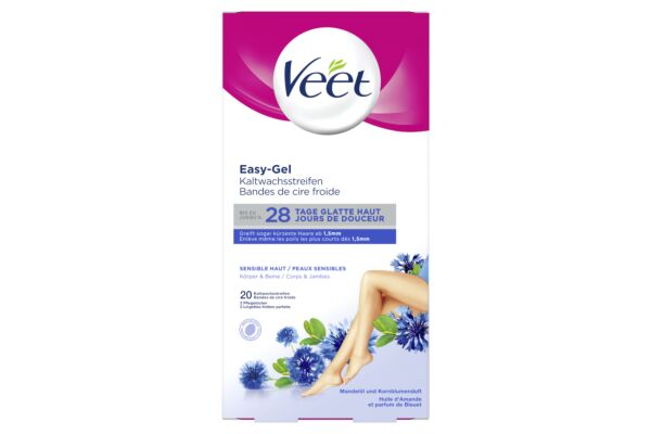Veet cire froide bande jambe & corps sensitive 10 x 2 pce