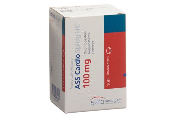 ASS Cardio Spirig HC Filmtabl 100 mg Ds 100 Stk
