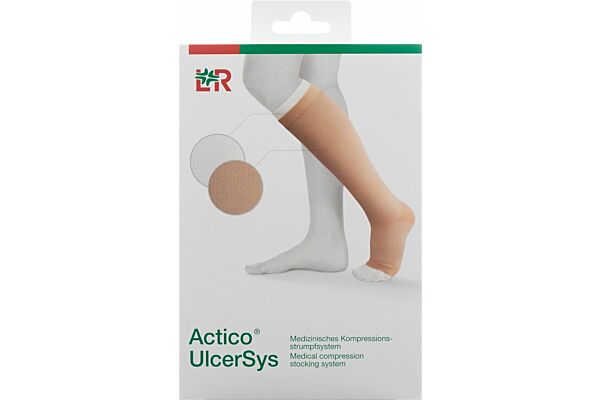 Actico UlcerSys bas de compression L long chair/blanc