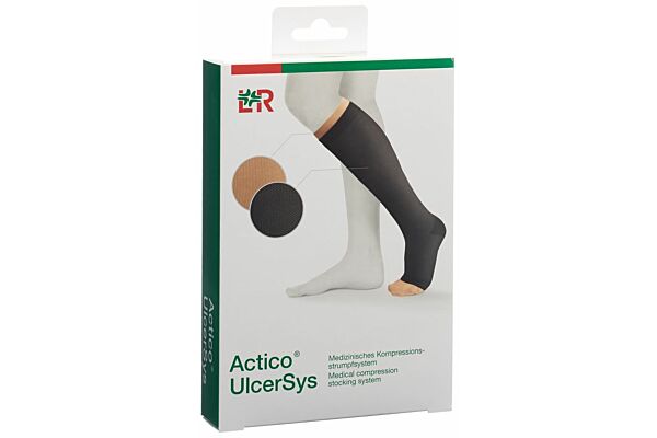 Actico UlcerSys bas de compression XL long noir/chair