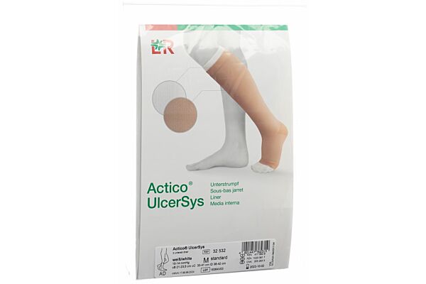 Actico UlcerSys sous-chaussette XL standard blanc 3 pce