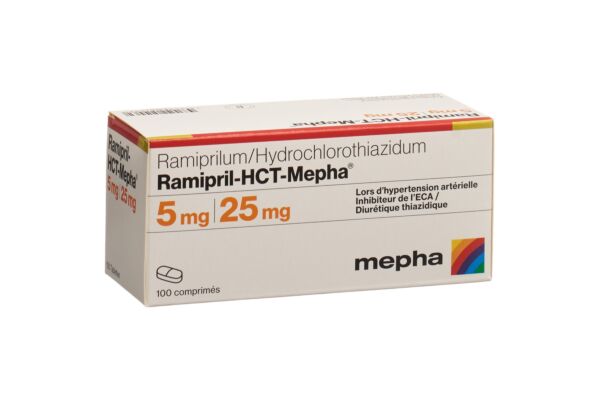 Ramipril-HCT-Mepha Tabl 5/25 100 Stk