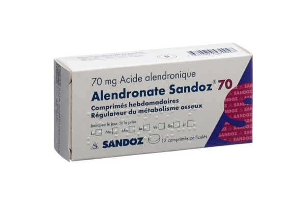 Alendronate Sandoz cpr pell 70 mg 12 pce