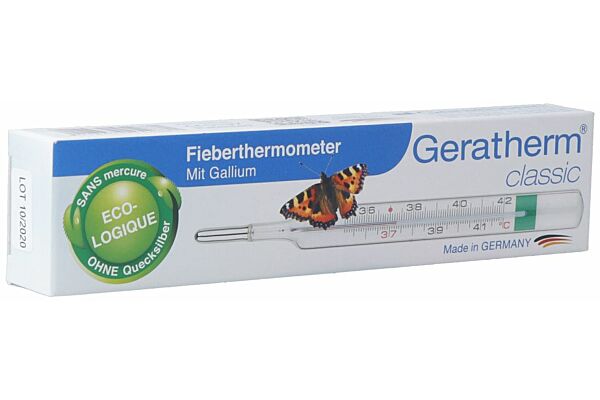 Geratherm Fieberthermometer Classic mit EasyFlip ohne Quecksilber in Einzelfaltschachtel