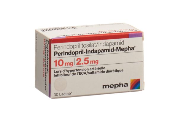 Perindopril-Indapamid-Mepha cpr pell 10/2.5 mg bte 30 pce