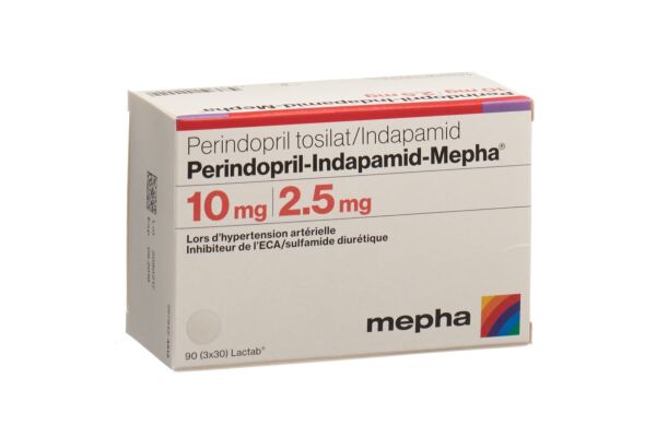 Perindopril-Indapamid-Mepha cpr pell 10/2.5 mg bte 90 pce
