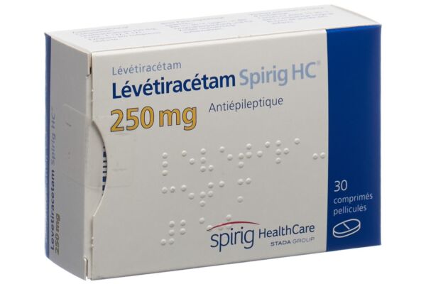 Lévétiracétam Spirig HC cpr pell 250 mg 30 pce